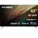 Телевизор LED Hyundai 43" H-LED43BU7009 Android TV Frameless черный/черный 4K Ultra HD 60Hz MEMC DVB-T DVB-T2 DVB-C DVB-S DVB-S2 USB WiFi Smart TV