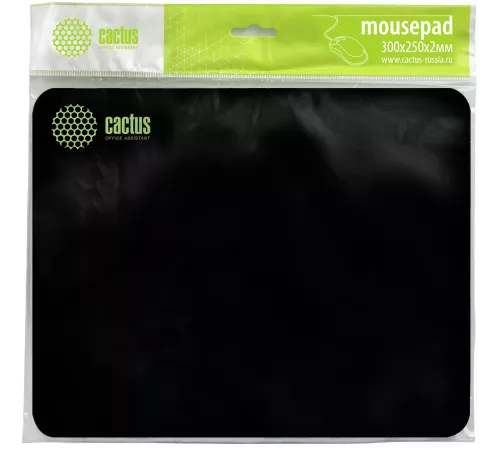 Коврик для мыши Cactus Black 300x250x2мм (CS-MPС-P01M)