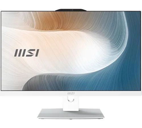 Моноблок MSI Modern AM242P 1M-1020XRU 23.8" Full HD Core 7 150U (1.8) 16Gb SSD512Gb UHDG noOS GbitEth WiFi BT 120W клавиатура мышь Cam белый 1920x1080