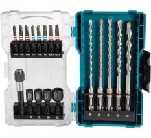 Набор бит и сверл Makita E-07026 по бет/кирп (18пред.) для шуруповертов/дрелей
