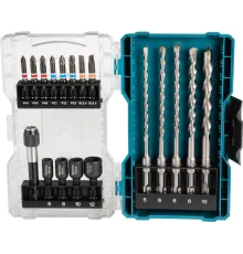 Набор бит и сверл Makita E-07026 по бет/кирп (18пред.) для шуруповертов/дрелей