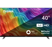 Телевизор LED Digma 40" DM-LED40SBB33 Яндекс.ТВ Frameless черный/черный FULL HD 60Hz DVB-T DVB-T2 DVB-C DVB-S DVB-S2 USB WiFi Smart TV