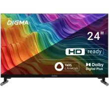 Телевизор LED Digma 24" DM-LED24SBB32 Яндекс.ТВ Frameless черный/черный HD 60Hz DVB-T DVB-T2 DVB-C DVB-S DVB-S2 USB WiFi Smart TV