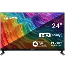 Телевизор LED Digma 24" DM-LED24SBB32 Яндекс.ТВ Frameless черный/черный HD 60Hz DVB-T DVB-T2 DVB-C DVB-S DVB-S2 USB WiFi Smart TV
