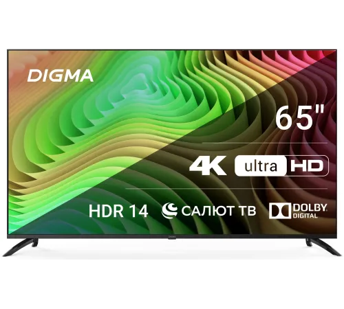 Телевизор LED Digma 65" DM-LED65UBB40 Салют ТВ Frameless Metal черный/черный 4K Ultra HD 60Hz DVB-T DVB-T2 DVB-C DVB-S DVB-S2 USB WiFi Smart TV Телевизор LED Digma 65" DM-LED65UBB40 Салют ТВ Frameless Metal черный/черный 4K Ultra HD 60Hz DVB-T DVB-T2 DVB-C DVB-S DVB-S2 USB WiFi Smart TV