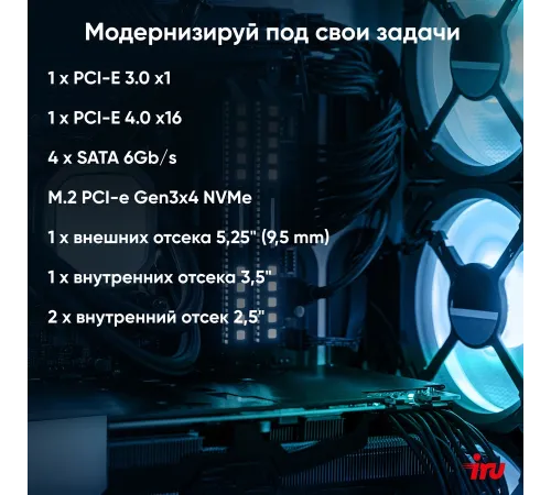 ПК IRU 310SC SFF PG G7400 (3.7) 8Gb SSD256Gb UHDG 710 Windows 11 Professional GbitEth 200W черный (2017903)