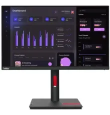 Монитор Lenovo 23.8" ThinkVision T24i-30 черный IPS LED 4ms 16:9 HDMI матовая HAS Piv 1000:1 250cd 178гр/178гр 1920x1080 60Hz VGA DP FHD USB 5.4кг