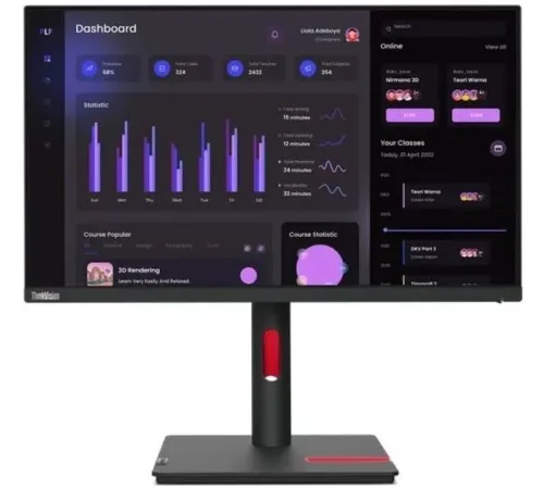 Монитор Lenovo 23.8" ThinkVision T24i-30 черный IPS LED 4ms 16:9 HDMI матовая HAS Piv 1000:1 250cd 178гр/178гр 1920x1080 60Hz VGA DP FHD USB 5.4кг
