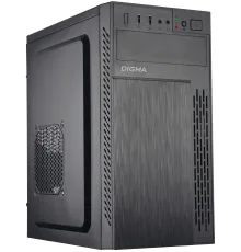 Корпус Digma DCC-MN301 черный без БП mATX 1x80mm 2x120mm 2x180mm 2xUSB2.0 audio