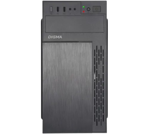 Корпус Digma DCC-MN301 черный без БП mATX 1x80mm 2x120mm 2x180mm 2xUSB2.0 audio