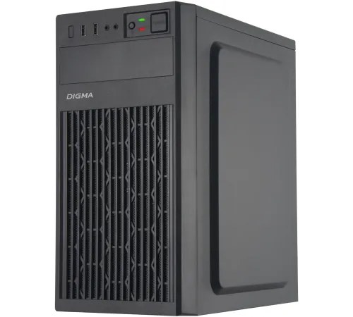 Корпус Digma DCC-MN302 черный без БП mATX 1x80mm 2x120mm 2x180mm 2xUSB2.0 audio
