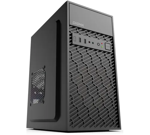 Корпус Digma DCC-MN303 черный без БП mATX 1x80mm 2x120mm 2xUSB2.0 audio
