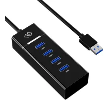 Разветвитель USB-C Digma DHUB-4USB-C-3.0 4порт. черный