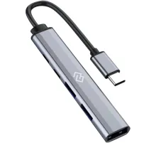 Разветвитель USB-C Digma DHUB-5USB-AC-3.0 5порт. черный