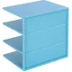 Подставка-ограничитель для книг Deli NS006BLUE Nusign 162x162x122мм синий
