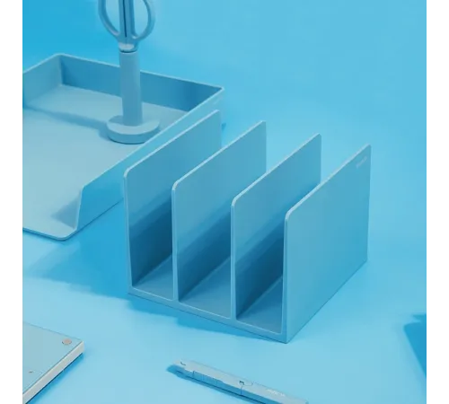 Подставка-ограничитель для книг Deli NS006BLUE Nusign 162x162x122мм синий Подставка-ограничитель для книг Deli NS006BLUE Nusign 162x162x122мм синий