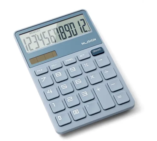 Калькулятор настольный Deli Nusign NS042 синий 12-разр.