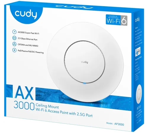 Точка доступа Cudy AP3000 AX3000 10/100/1000/2500BASE-T белый