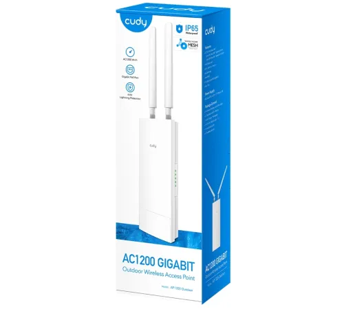 Повторитель беспроводного сигнала Cudy AP1300 Outdoor AC1200 Wi-Fi белый Повторитель беспроводного сигнала Cudy AP1300 Outdoor AC1200 Wi-Fi белый