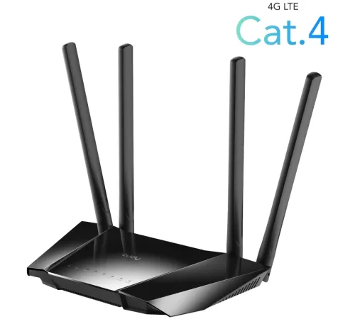 Роутер беспроводной Cudy LT400 N300 10/100BASE-TX/4G cat.4 черный