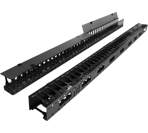 Кабельный органайзер вертикальный Lanmaster TWT-CBB-DVO-47U/M односторонний пальцы 47U шир.:19" глуб.:155мм (упак.:2шт)
