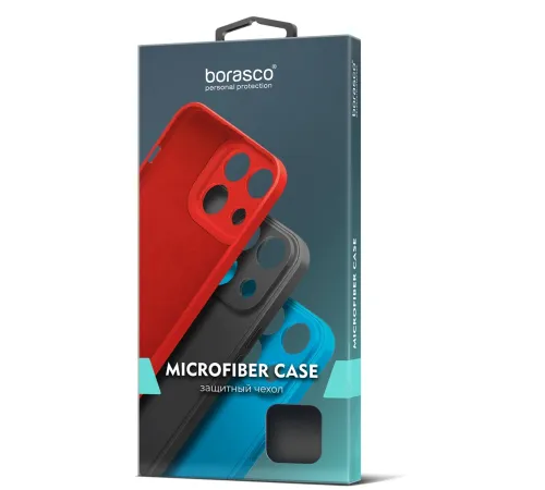 Чехол (клип-кейс) BoraSCO для Apple iPhone 16 Plus Microfiber Case черный (73687)