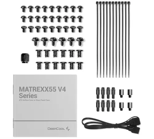 Корпус Deepcool MATREXX 55 V4 черный без БП E-ATX 2xUSB2.0 1xUSB3.0 audio bott PSU