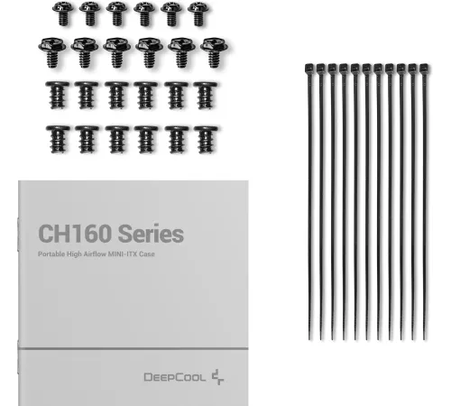 Корпус Deepcool CH160 черный без БП miniITX 7x120mm 2x140mm 1xUSB3.0 audio bott PSU