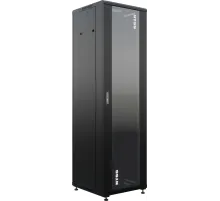 Шкаф коммутационный NTSS Премиум (NTSS-R42U6060GS-BL) напольный 42U 600x600мм пер.дв.стекл металл 900кг черный 86кг