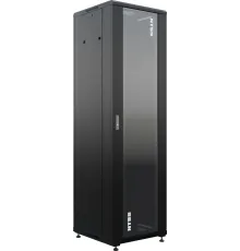 Шкаф коммутационный NTSS Премиум (NTSS-R42U6060GS-BL) напольный 42U 600x600мм пер.дв.стекл металл 900кг черный 86кг