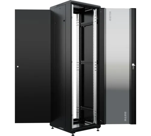 Шкаф коммутационный NTSS Премиум (NTSS-R42U6060GS-BL) напольный 42U 600x600мм пер.дв.стекл металл 900кг черный 86кг Шкаф коммутационный NTSS Премиум (NTSS-R42U6060GS-BL) напольный 42U 600x600мм пер.дв.стекл металл 900кг черный 86кг