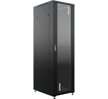 Шкаф серверный NTSS Премиум (NTSS-R42U6080GS-BL) напольный 42U 600x800мм пер.дв.стекл металл 900кг черный 99кг