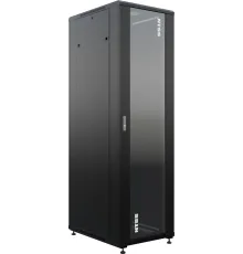 Шкаф серверный NTSS Премиум (NTSS-R42U6080GS-BL) напольный 42U 600x800мм пер.дв.стекл металл 900кг черный 99кг