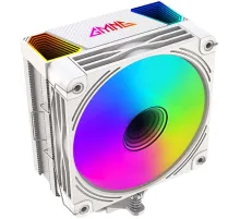 Устройство охлаждения(кулер) GMNG GG-CPC220-ARGB2 ARGB 120x120x25mm Soc-AM5/AM4/1151/1200/2066/1700 белый 4-pin 14-26dB Al+Cu LCD 220W 550gr Ret (GG-CPC220-ARGB2-WH)