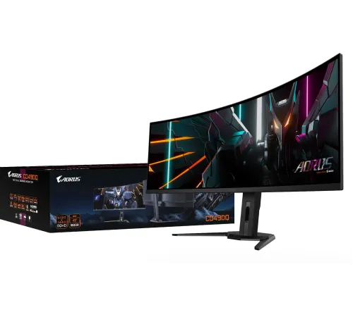 Монитор Gigabyte 49" Aorus CO49DQ черный OLED 0.03ms 16:9 HDMI M/M матовая HAS Piv 250cd 178гр/178гр 5120x1440 144Hz DP DQ USB 15кг