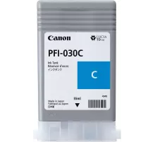 Картридж струйный Canon PFI-030C 3490C001АА голубой (55мл) для Canon imagePROGRAF TA-20, TA-30, TM-240, TM-340.