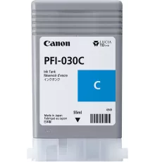 Картридж струйный Canon PFI-030C 3490C001АА голубой (55мл) для Canon imagePROGRAF TA-20, TA-30, TM-240, TM-340.