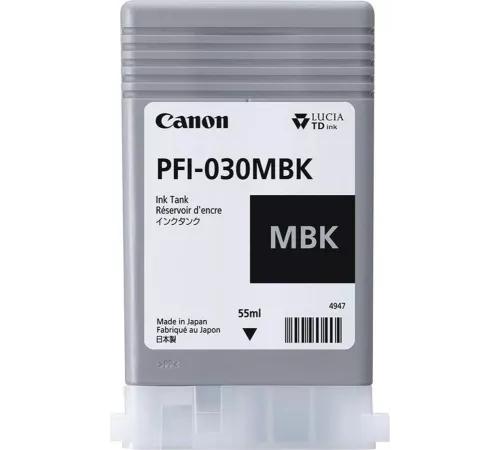 Картридж струйный Canon PFI-030MBK 3488C001АА черный матовый (55мл) для Canon imagePROGRAF TA-20, TA-30, TM-240, TM-340.