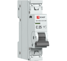 Выключатель автоматический 1п 25А (C) 6кА ВА 47-63N PROxima EKF M636125C