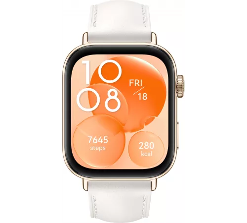 Смарт-часы Huawei Watch Fit 3 Solo-B19V 1.82" AMOLED корп.золотистый рем.белый разм.брасл.:120-190 мм (55020CDT)