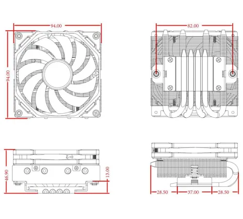 Устройство охлаждения(кулер) ID-Cooling IS-40-XT Soc-AM5/AM4/1151/1200/1700 черный 4-pin 14-35dB Al+Cu 100W 400gr Ret Устройство охлаждения(кулер) ID-Cooling IS-40-XT Soc-AM5/AM4/1151/1200/1700 черный 4-pin 14-35dB Al+Cu 100W 400gr Ret