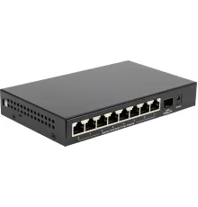 ORIGO OS1209P/80W/A1A Неуправляемый PoE-коммутатор 8x100Base-TX PoE+, 1x1000Base-X SFP, PoE-бюджет 80 Вт, корпус металл