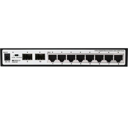 ORIGO OS2210F/A1A Неуправляемый коммутатор 8x1000Base-T, 2x1000Base-X SFP