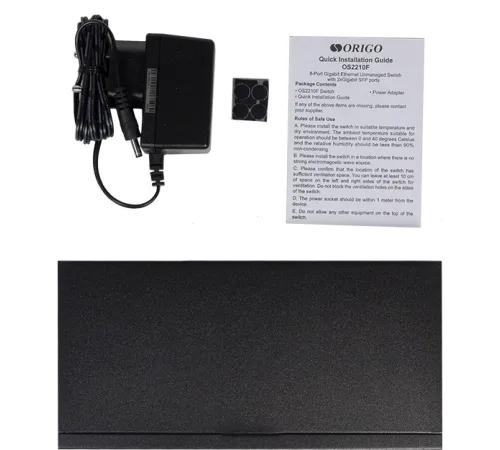 ORIGO OS2210F/A1A Неуправляемый коммутатор 8x1000Base-T, 2x1000Base-X SFP