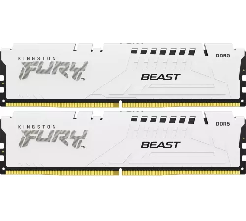 Память DDR5 2x16GB 5600MHz Kingston KF556C36BWEK2-32 Fury Beast White Expo RTL PC5-44800 CL36 DIMM 288-pin 1.25В kit single rank Ret