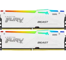 Память DDR5 2x16GB 6400MHz Kingston KF564C32BWEAK2-32 Fury Beast RGB RTL Gaming PC5-51200 CL32 DIMM 288-pin 1.4В kit dual rank с радиатором Ret