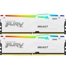 Память DDR5 2x16GB 6400MHz Kingston KF564C32BWEAK2-32 Fury Beast RGB RTL Gaming PC5-51200 CL32 DIMM 288-pin 1.4В kit dual rank с радиатором Ret