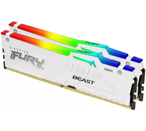 Память DDR5 2x16GB 6400MHz Kingston KF564C32BWEAK2-32 Fury Beast RGB RTL Gaming PC5-51200 CL32 DIMM 288-pin 1.4В kit dual rank с радиатором Ret