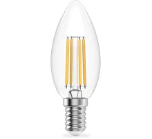 Лампа филам. Gauss Filament 8Вт цок.:E14 свеча св.свеч.бел.теп. (упак.:10шт) (32118)