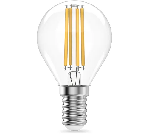 Лампа филам. Gauss Filament 10Вт цок.:E14 шар св.свеч.бел.нейт. (упак.:10шт) (52120)
